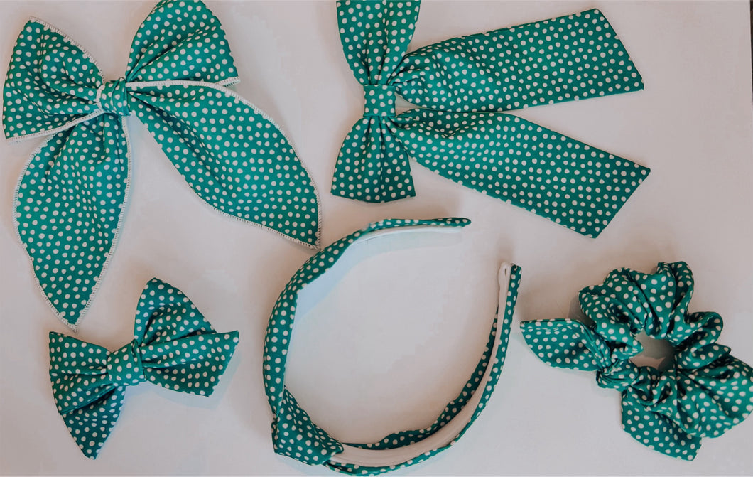 Forest Green Dots Collection